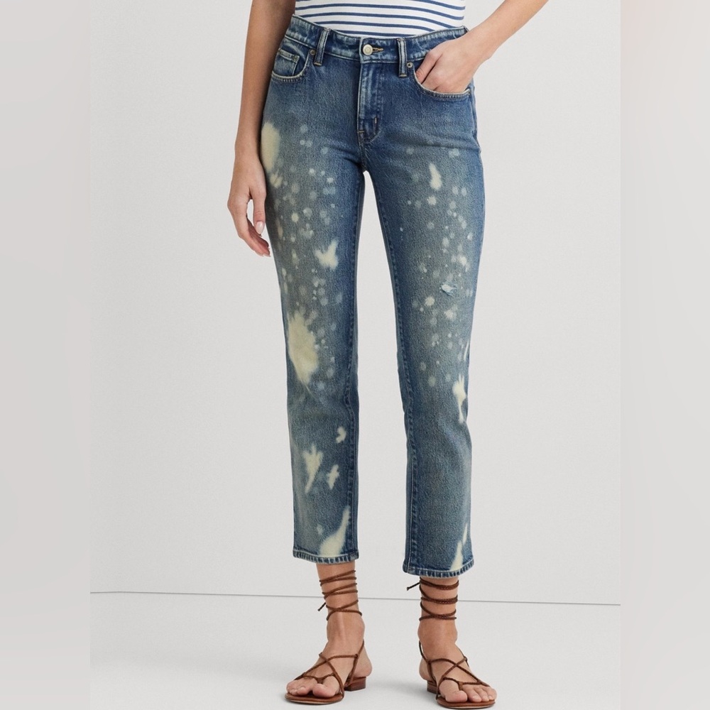 LAUREN RALPH LAUREN
Women's Bleach-Splattered Ankle Jeans - Palma Wash